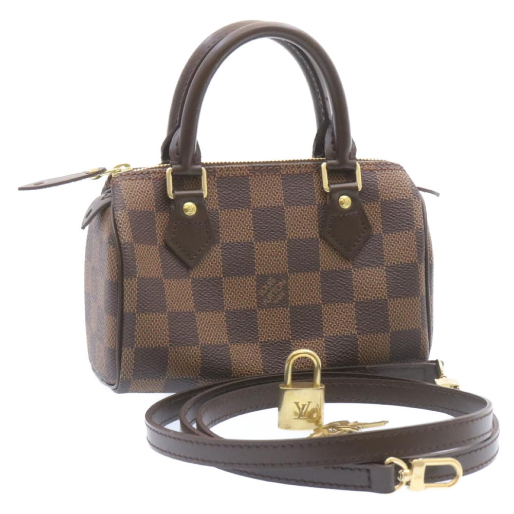 LOUIS VUITTON Damier Ebene Mini Speedy Hand Bag M41534 LV Auth 25202A